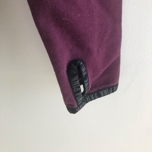 PINK Victoria’s Secret full zip drawstring hoodie with thumb holes - Picture 3 of 5